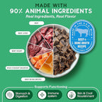 Farmland Traditions The Good List Air-Dried Dog Food, Premium Beef & Bone Broth for Dogs, Protein Rich & Grain-Free Nutrition, 2.2 Pound Bag