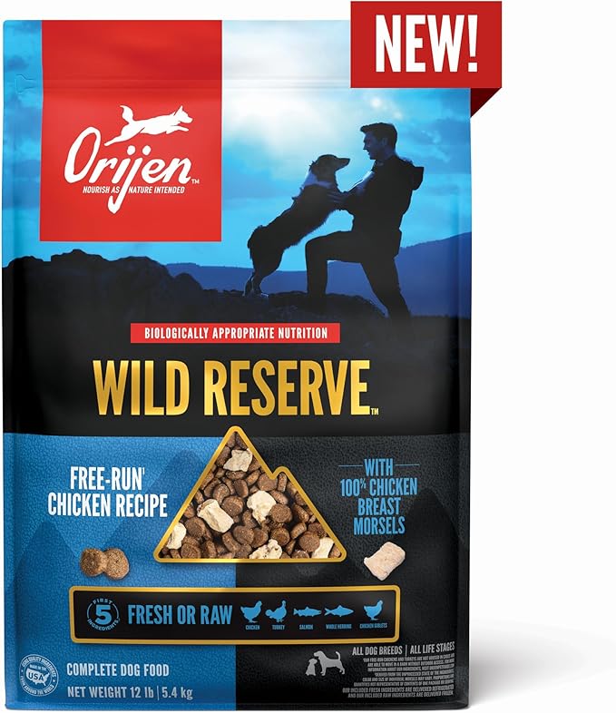 ORIJEN Wild Reserve Dry Dog Food Free-Run Chicken Recipe 4lb Bag