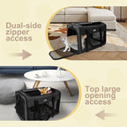Cat Carrier Dog Carriers for Small Medium Dogs Large Cat Carrier Soft Sided Cat Carriers, Pet Travel Carrier Collapsible Cat Bag 0-25 Lbs, Puppy Kitten Carrier (Black)