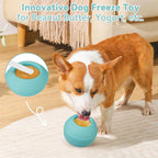 Long-Lasting Interactive Dog Lick Toy, Stuffable Dog Enrichment to Keep Dogs Busy, Wobbly Treat Dispensing Freezable Licking Toys, Food-Grade Safe (Teal Blue,S)