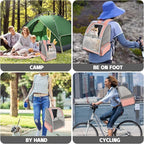 Cat Backpack Carrier,Pet Carrier Airline Approved for Small Dog Cat Puppy Kitten Bunny,Ventilated Mesh Design Animal Backpack for Hiking Camping Travel Bag (Pink)