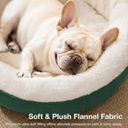 Love's cabin Round Donut Cat and Dog Cushion Bed, 30in Pet Bed for Medium or Large Dogs, Anti-Slip & Water-Resistant Bottom, Soft Durable Fabric Pet beds, Washable Calming Cat & Dog Bed Green