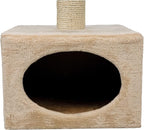 TRIXIE Badalona 43" Cat Tree, 3-Level Sisal Cat Scratcher, Plush Covered Cat Condo with, Removable Cushions, Cat Bed