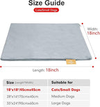 azuza Pet Heating Pad for Dogs and Cats, 6 Adjustable Temperature with Timer, Waterproof and Chew-Resistant Cord, Comfortable Fabric Dog Heating Mat, Auto Power-Off(18"x18")