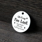 MyluckyTag Personalized QR Digital Dog Tag - Stainless Steel, Durable Pet ID, Collar Tag with Engraving, Online Pet Profile & Location Alerts