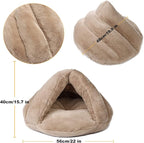 VeMee Cat Bed Cave Soft, Cat Cave Bed Warm, Covered Cat Bed Easy to Clean, Small Cat Bed, Cute Cat Bed Washable, Enclosed Cat Bed Fluffy for Small Cats, Dogs & Rabbits, Calming Cat Bed Plush