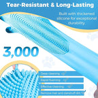 Pet Grooming Gloves, Dog Washing Gloves with Silicone Teeth, Dog Bathing Shampoo Brush, Heat Resistant Five-Finger Design for Bathing, Massaging, Hair Removal, Suitable for Dogs and Cats