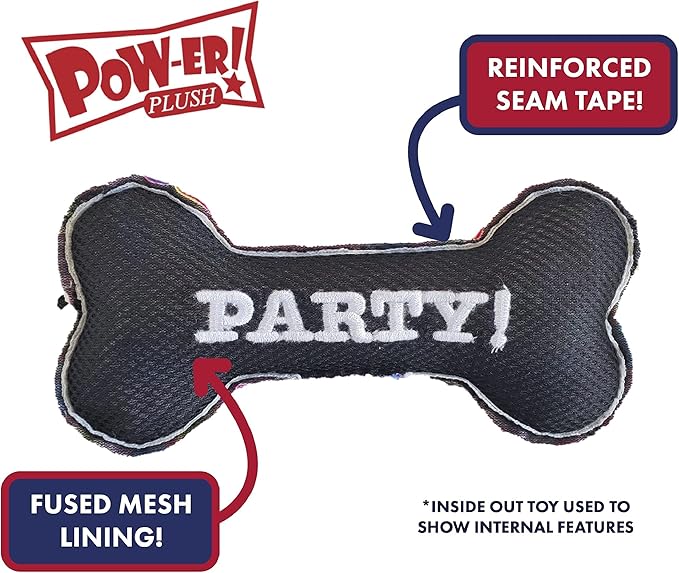 Huxley & Kent Funny Dog Toy w/Squeaker – Power Plush Squeaky Dog Toys for Small, Medium & Large Dogs – Soft Stuffed Animal for Indoor Play & Fetch - Mutterfinger, Small