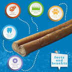 Jack&Pup 6-inch Pizzle Sticks for Dogs (3 Pack) All Natural Thick Bully Sticks for Dogs | Long Lasting Bully Sticks