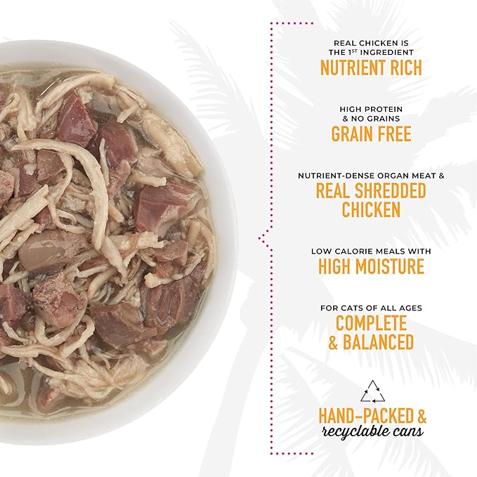 Tiki Cat After Dark, Chicken & Lamb, High-Protein and 100% Non-GMO Ingredients, Wet Cat Food for Adult Cats, 2.8 oz. Can (12 Count)