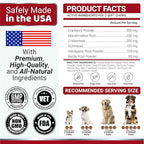 Dog UTI Treatment - 170 Treats - Cranberry Supplement for Dogs - Bladder Control - Urinary Tract Infection Treatment - UTI Medicine Multivitamin - Vitamins and Supplements - Made in USA