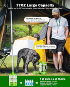 Dog Water Bottle Travel Bowl - 77oz Large Portable Dog Water Bowls Dispenser for Camping Essentials Hiking Traveling Beach Car Park Accessories, Leak Proof Pet Drinking Bottle Dispenser, Green