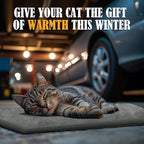 PETNF Outdoor Heating Pad for Cats, Pet Heating Pad for Outdoor Cat House,Safe Electric Cat Warming Pad,Waterproof Heated Cat House for Outside Feral Cat Animal,Outdoor Heat Cat Dog Bed Mat, 20"X16"