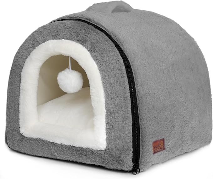 Cat Bed for Indoor Cats,Foldable cat cave,Anti-Slip & Water-Resistant Bottom,cat Houses for Indoor Cats or Small Dogs,Kitten Tent,Rabbit Bed,cat beds & Furniture