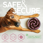 64 OZ Dog Bowl with Slow Feeder Insert Stainless Steel Pet Water Bowl for Medium & Large Breed Non Slip Rubber Base & Plastic Puzzle Feeder - Pink