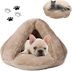 VeMee Cat Bed Cave Soft, Cat Cave Bed Warm, Covered Cat Bed Easy to Clean, Small Cat Bed, Cute Cat Bed Washable, Enclosed Cat Bed Fluffy for Small Cats, Dogs & Rabbits, Calming Cat Bed Plush