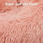MIXJOY Orthopedic Dog Bed Comfortable Donut Cuddler Round Pet Beds Ultra Soft Washable Dog and Cat Cushion Bed (20''/23''/30'') (23'', Pink)