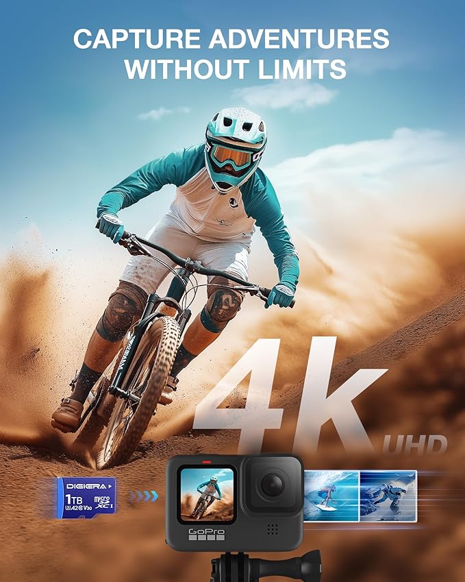 1T LT100 microSDXC UHS-I Memory Card with Adapter - up to 170MB/s, C10, U3, V30, 4K, A2, Micro SD Card for Smartphones, Tablets, Cameras, Gaming Consoles, and Drones (1 Pack)