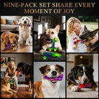 9-Pack Indestructible Dog Toys for Aggressive Chewers, Durable Chew Toys for Large Dogs, Dog Toy for Aggressive Chewer Large Breed, A Super Set for Happiness for All Dogs