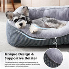 INVENHO Large Dog Beds Large Sized, Washable Orthopedic Warming Soft Sleeping Durable with Anti-Slip Bottom