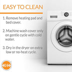 K&H Pet Products Heated Thermo-Kitty Fashion Splash Indoor Cat Bed, Orthopedic Foam Base Heated Bed for Large Cats with Removable Waterproof Heater, Mocha Large 16 X 22 Inches