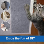 Climbing Cat Scratcher Mat, DIY Climbing Cat Scratcher Cat Scratching Post Wall Cat Scratcher Self Adhesive Scratch Pad for Tree Cat Shelf Steps Couch Furniture DIY Protector