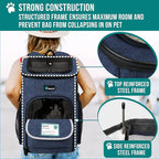 PetAmi Dog Backpack Carrier, Airline Approved Cat Backpacks for Carrying Small Large Cats, Pet Carrier Back Pack, Ventilated Soft Sided for Travel, Hiking, Camping, Max 18 lbs, Navy