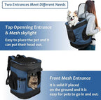 Kritter Planet Pet Carrier Backpack for Cats Dogs, Breathable Pet Backpack with 4 Mesh Window, Portable Pet Carrier for Camping