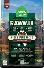 Open Farm, RawMix Dry Dog Food with Ancient Grains, Protein-Packed Kibble Coated in Bone Broth with Freeze Dried Raw Chunks, Chicken & Turkey, Open Prairie Recipe, 3.5lb Bag