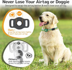 Airtag Dog Collar Holder: Soft Silicone Air Tag Holder for Pet Dogs Cats Collar, Sturdy AirTag Dog Tracker Protective Case, Pet Friendly Accessories Compatible with Apple Airtag, 3 Packs