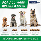 STRELLALAB Dog Allergy Relief & Anti Itch Support Chews w/Omega 3: Real Ingredients, Real Taste! Skin & Coat Immune Supplement w/Fish Oil, Pumpkin & Enzymes — BBQ Chicken - 180Ct