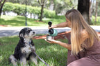 Stainless Steel Insulated Water Bottle with 2 Removable Water Bowls for Dogs – Leak-Proof Portable Dog Water Bottle - Travel Accessories for Dogs - 32oz - Teal