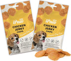 iPaw Dog Treats for Puppy Training, All Natural Human Grade Dog Treat, Hypoallergenic, Easy to Digest (Chicken Chips), 2 Packs