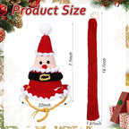 2 Pcs Cat Christmas Costume Cat Santa Hats with Scarf Pet Hat Scarf Set Pet Christmas Outfit Party Costume Supplies for Cats Small Dogs Puppy Accessories(Red,Santa Claus Style)