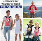Pawaboo Pet Dog Carrier Backpack, Puppy Dog Travel Front Carrier for Small Medium Dogs Cats, Adjustable Breathable Dog Carrying Backpack with Safety Strips for Hiking, Walking (Pink S Up to 5 lbs)