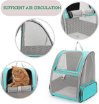 LOLLIMEOW Pet Carrier Backpack for Dogs and Cats,Puppies,Fully Ventilated Mesh,Airline Approved,Designed for Travel, Hiking, Walking & Outdoor Use (Mesh Green-M)