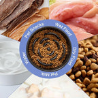 8.25'' Ceramic Slow Feeder Dog Bowls - Petal Shape Modern Dog Food Dish for Medium and Large Breeds, Puzzle Maze Bowl to Slow Down Eating, Anti-Gulping, Dishwasher & Microwave Safe, Black