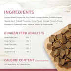 Herz Air-Dried Dog Food – Chicken Breast Recipe 2 lb, Single Pure-Meat, Grain Free, All Natural, High Protein, Limited Ingredients