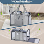 Cat Carrier for 2 Cats – Large Soft-Sided Pet Travel Carrier, Dual Compartments, Privacy Protection, Dog Carrier for Small/Medium Dogs, Home & Outdoor Use