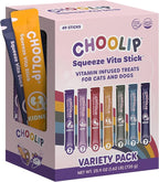Grab & Go Squeeze Vita Stick Lickable Treats for Dogs & Cats. 49 Variety Support Sticks with Essential multivitamins. Soft and Tasty Paste for All Life Stages