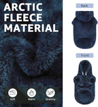 SCENEREAL Fleece Dog Sweater Hoodie for Small Medium Large Dogs, Fuzzy Warm Puppy Sweatshirt with Pocket, Girl Boy Pet Clothes for Winter/Fall, Designer Cute Male/Female Cat Clothes with Leash Hole