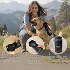 Stainless Steel Dog Travel Water Bottle, Double-Wall Vacuum Insulated Portable Dog Water Dispenser, Drink Cup and Snack Container On The Go, Outdoor Walking, Hiking, Travel, Water Bottle