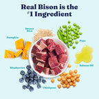 Solid Gold Bison Dry Dog Food for Large Dogs – High Protein, Whole Grain Kibble with Real Bison, Brown Rice & Omega 3 – Large Kibble w/Probiotics for Gut Health - Adult Dog Food - Nutrientboost™–22LB