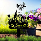 Custom Cat Memorial Grave Marker Stake Personalized Cat Memorial Garden Stake Pet Loss Sympathy Gift Outdoor Memorial Engraved Sign Cat Headstones Metal Sign Pet Plaque Yard Stake