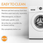 K&H Pet Products Thermo-Pet Cave Heated Cat Bed - Gray/Geo Flower 17 X 15 X 13 Inches