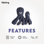 fabdog Floppies Plush Dog Toy - Cute & Durable Squeaky Dog Toys - Best Squeak Toy for Puppies and All Breeds | Ideal Pet Gift| Small Octopus
