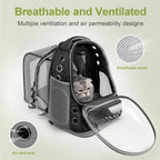 Expandable Cat Backpack,Cat Bubble Backpack Carrier for Carrying Cats, Pets and Small Dogs,Airline-Approved,Designed for Travel, Hiking, Walking,Car （Black