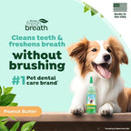 TropiClean Fresh Breath Dog Toothpaste for Teeth Cleaning, Breath Freshener, Easy Plaque & Tartar Remover Gel, No Toothbrush Needed, Peanut Butter, 2oz.
