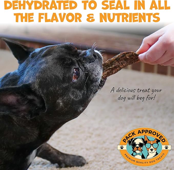 Beef Heart for Dogs - Dehydrated Beef Jerky Dog Treats - Single Ingredient Treat for Training or Reward - 100% Natural Treats - 3.5oz