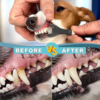 Dog Toothbrush, 360 Degree Finger Toothbrush, Triple Head Toothbrushes,Cleaning Brushes for Dog Cat Oral Dental Health (12 Kit)